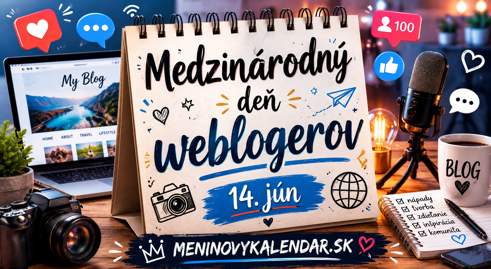 Medzinárodný deň weblogerov ✍️ (14. jún) – oslava slobody a kreativity na internete