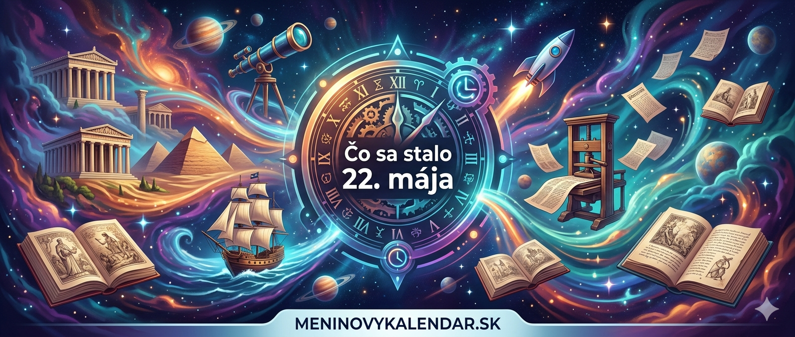 Čo sa stalo 22. mája 📆 – Historické udalosti, meniny, výročia a medzinárodné dni