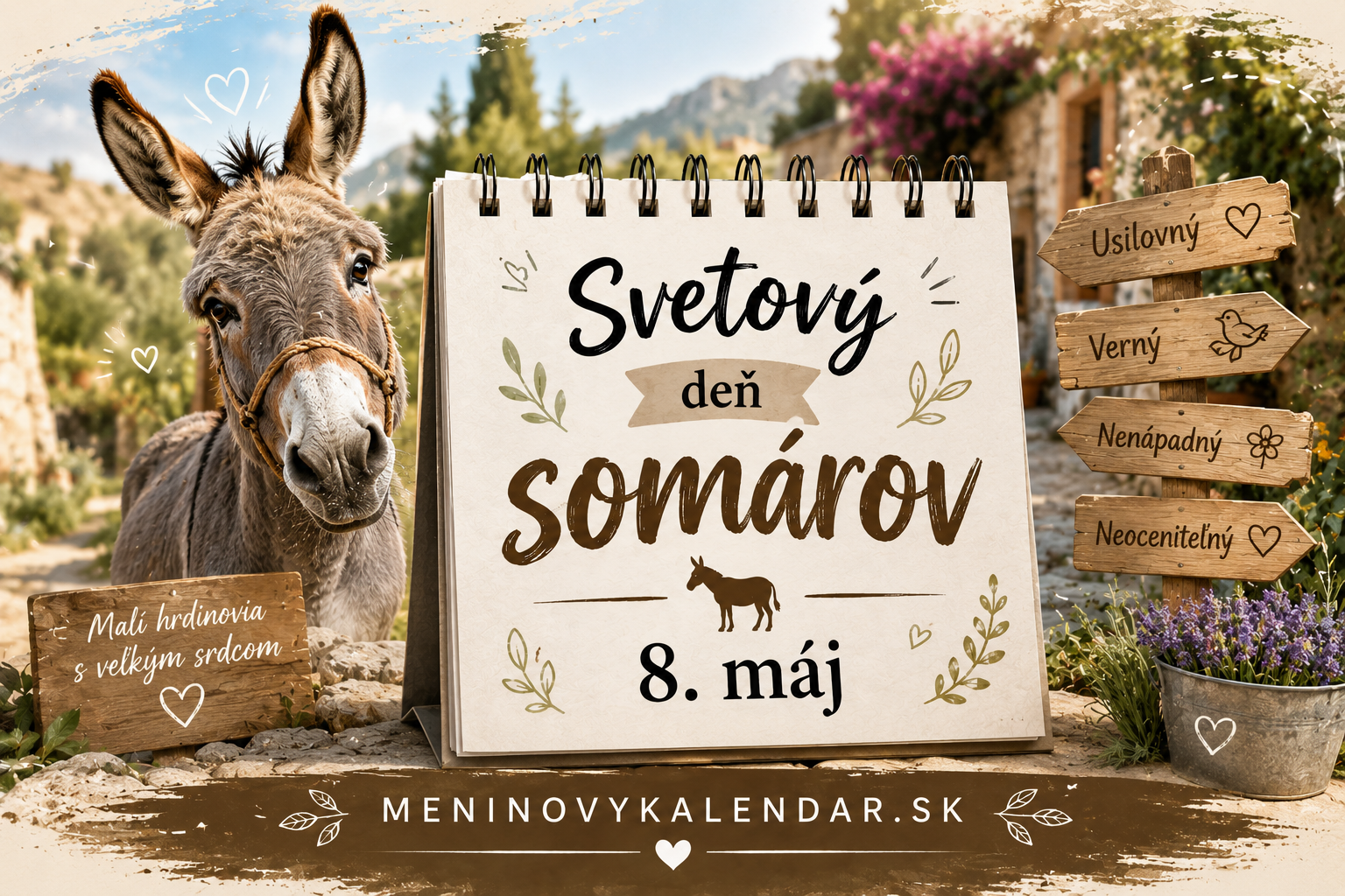 Svetový deň somárov (8. máj) – Pocta nenápadným hrdinom sveta zvierat 🫏