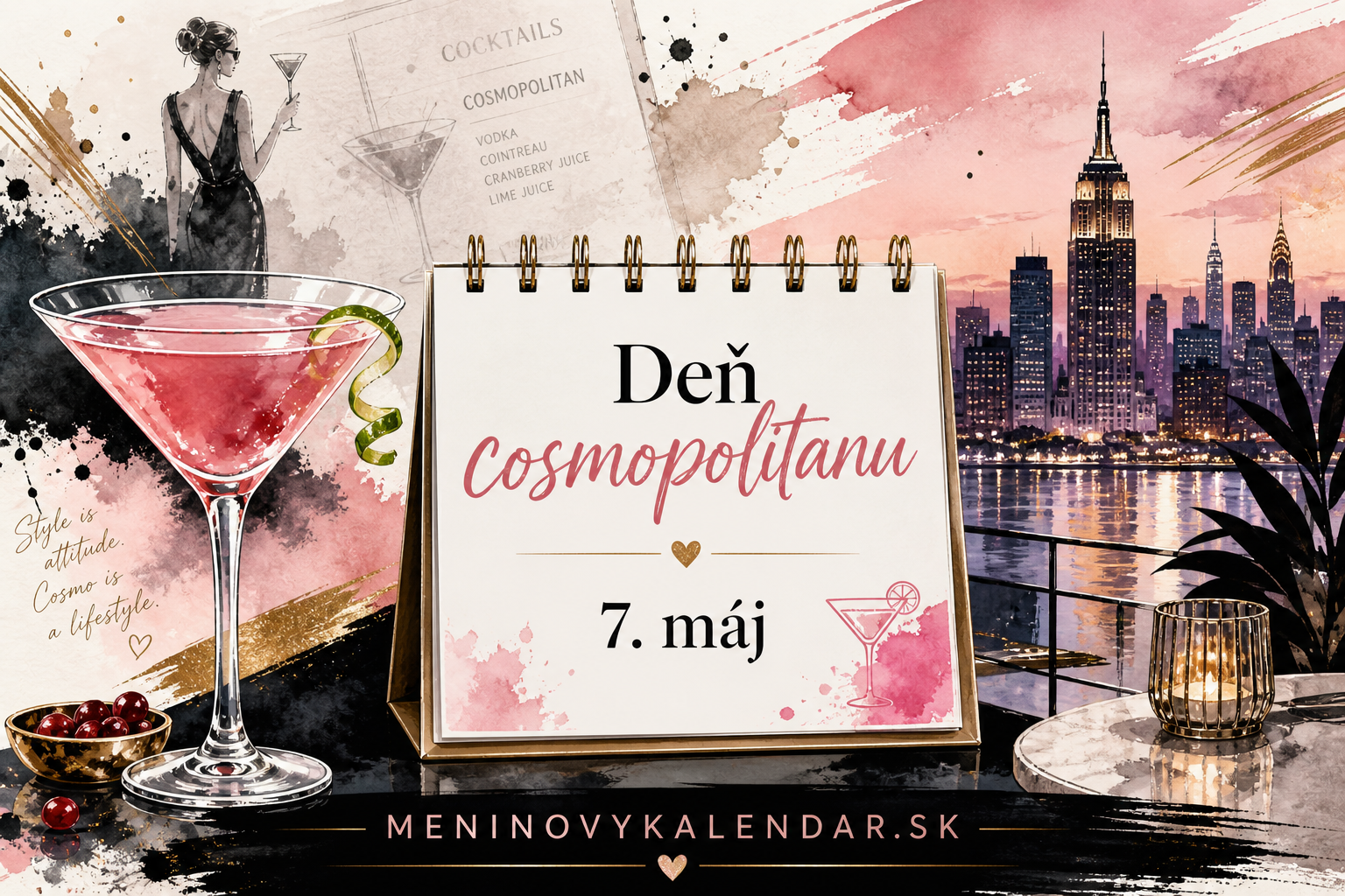Deň Cosmopolitanu 🍸 (7. máj) – Oslava ikonického kokteilu