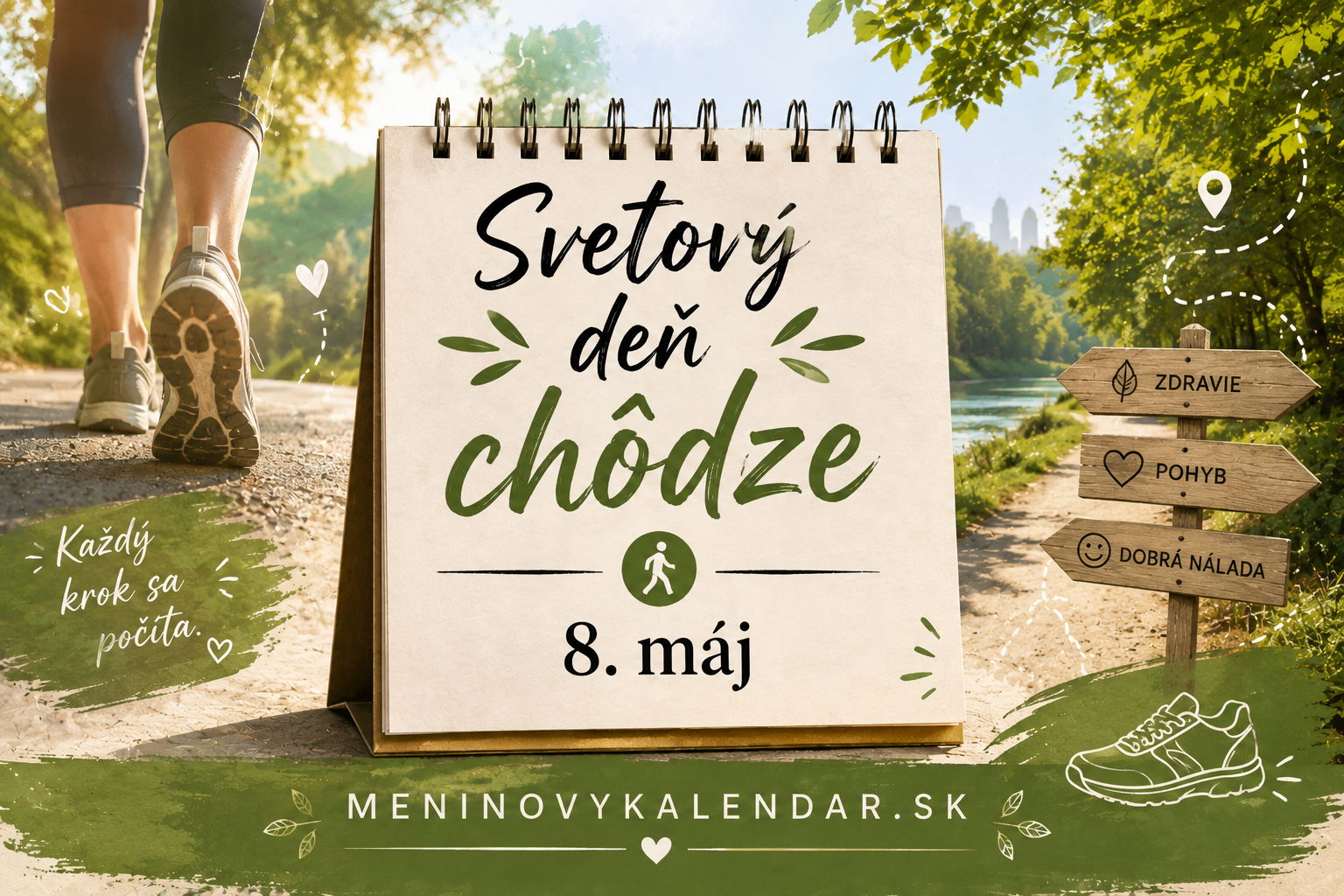 Svetový deň chôdze (8. máj) – Krok za krokom k zdraviu a pohode 🌍