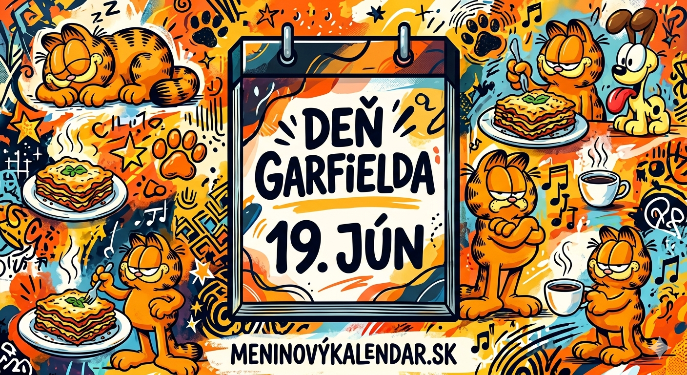 Deň Garfielda (19. Jún) – oslava najlenivejšej mačky sveta 🐱🍕