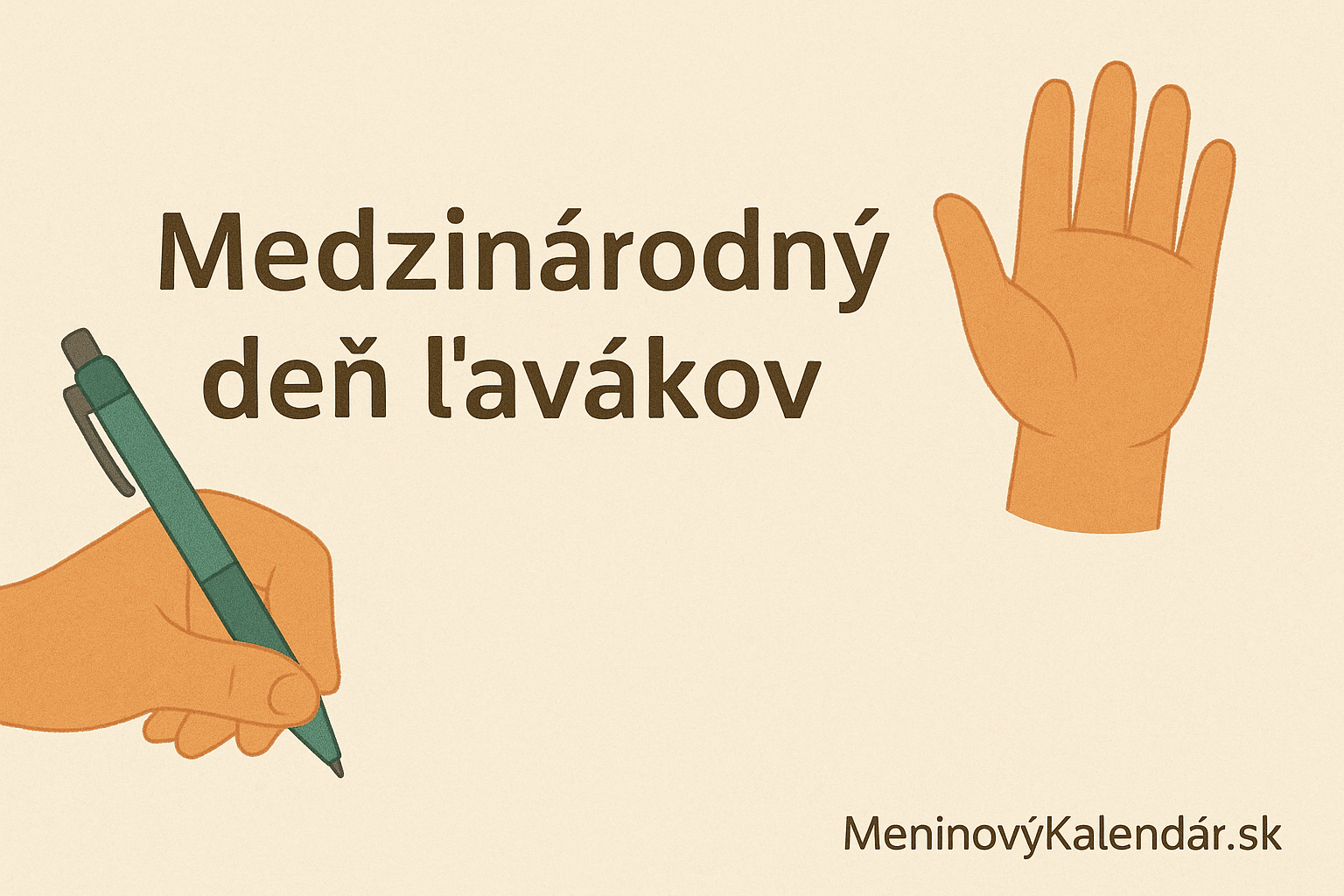 Medzinárodný deň ľavákov – 13. august ✋🌍