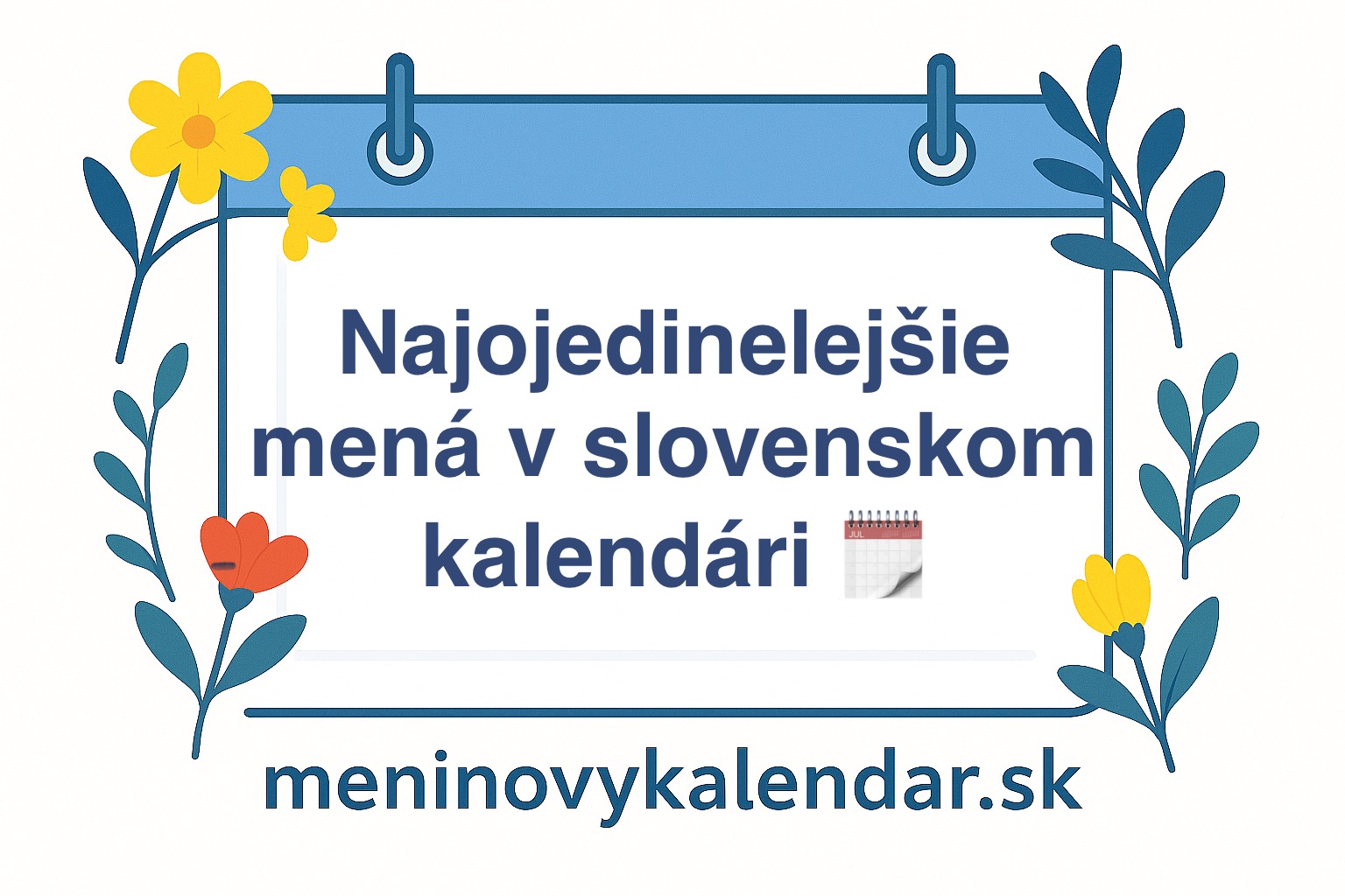 Najojedinelejšie mená v slovenskom kalendári, o ktorých si pravdepodobne ešte nepočul