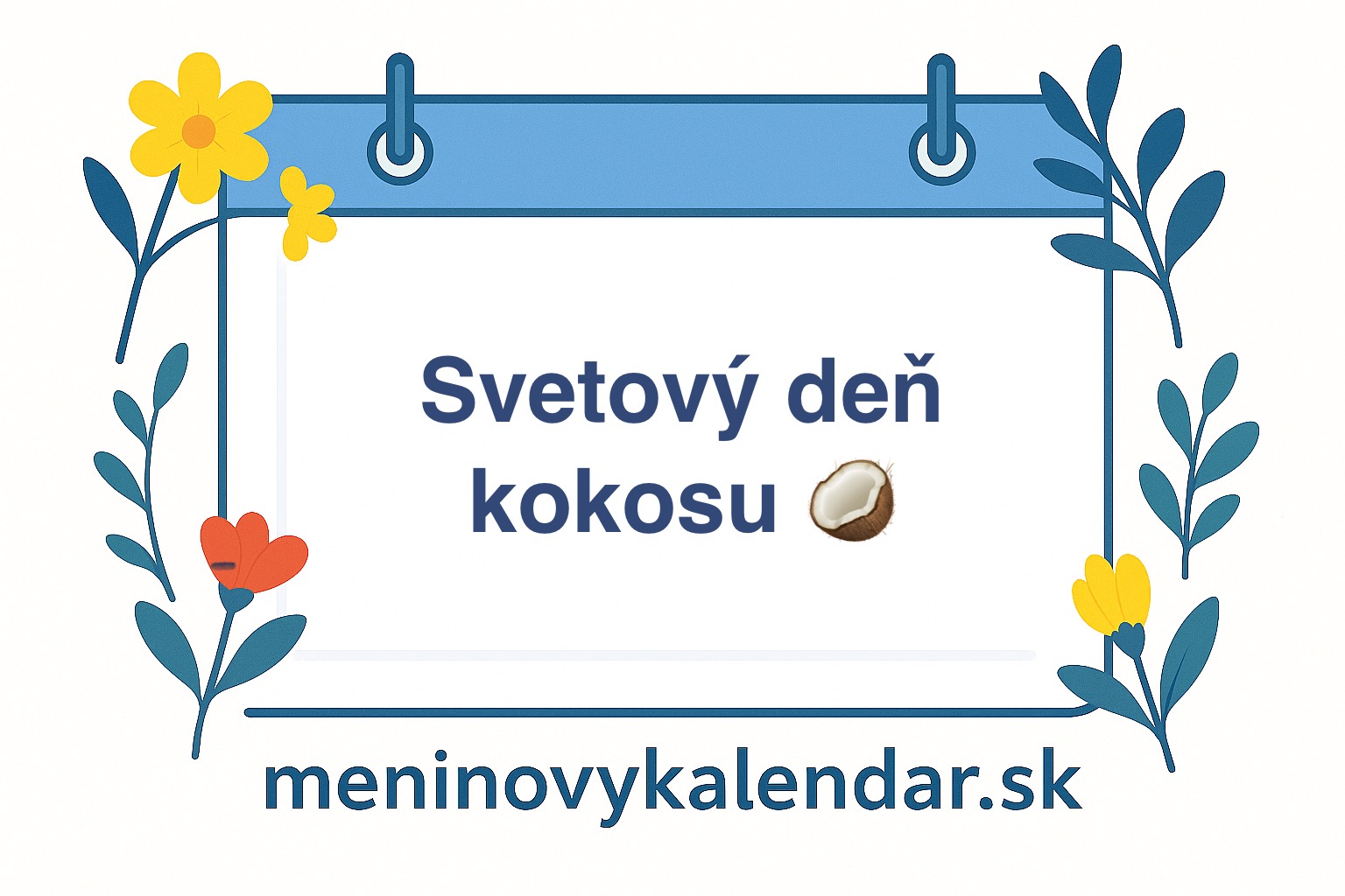 🥥 Svetový deň kokosu – 2. september 🌴
