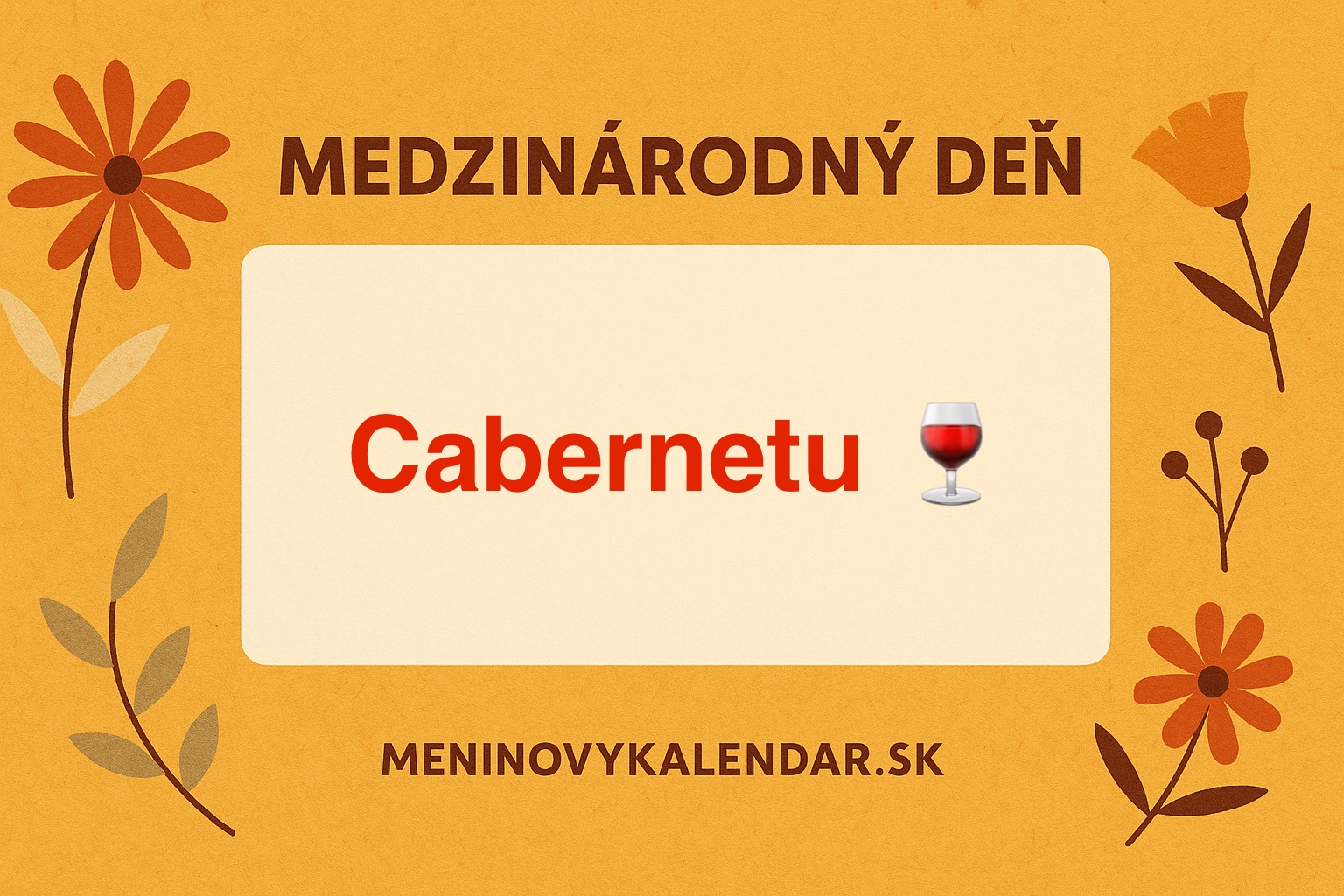 🍷 Medzinárodný deň Cabernetu – 30. august 🍇