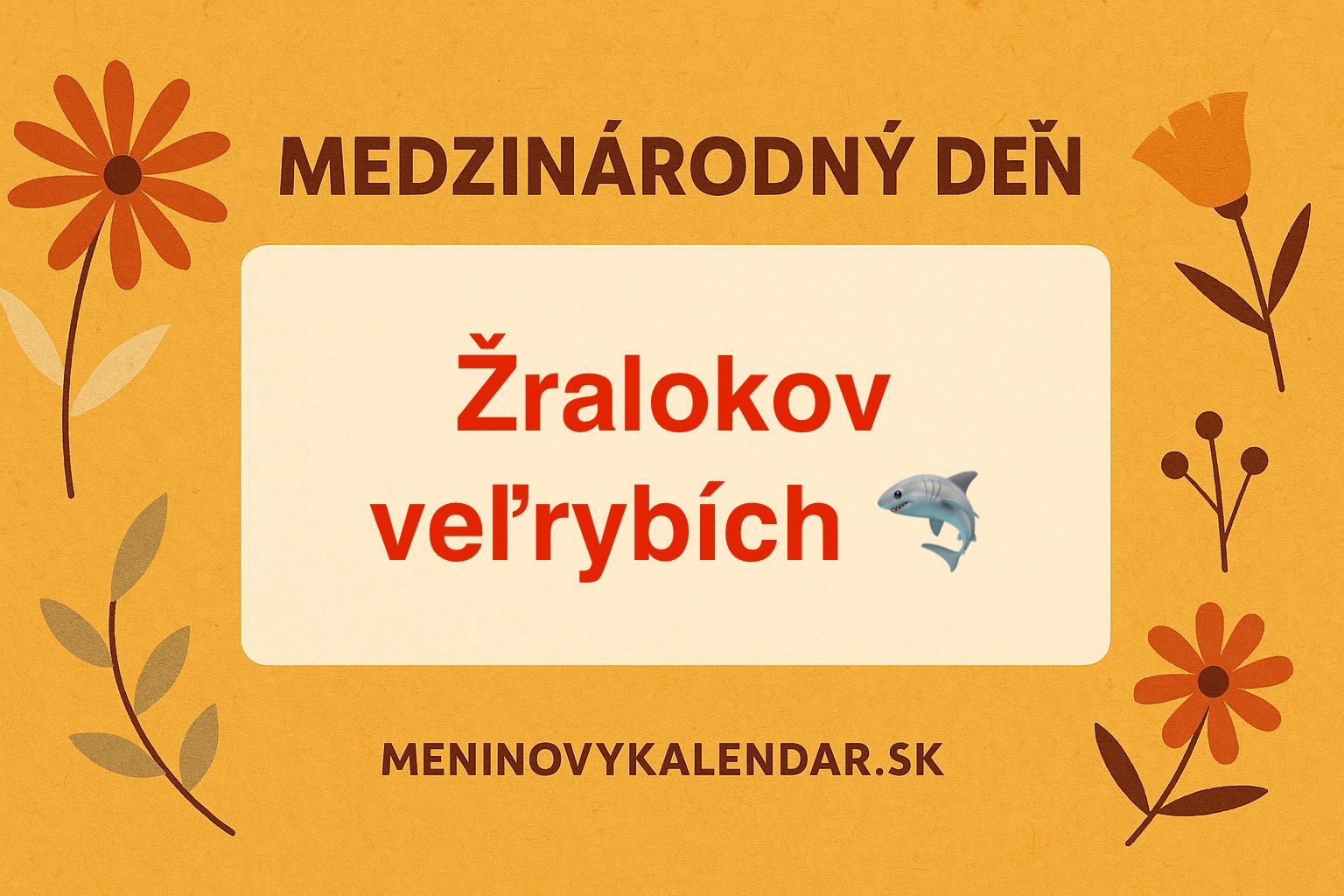 🦈 Medzinárodný deň žralokov veľrybích – 30. august