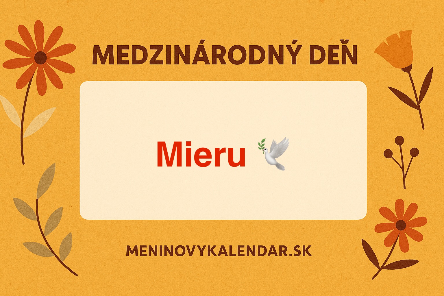 🕊️ Medzinárodný deň mieru – 21. september 🌍