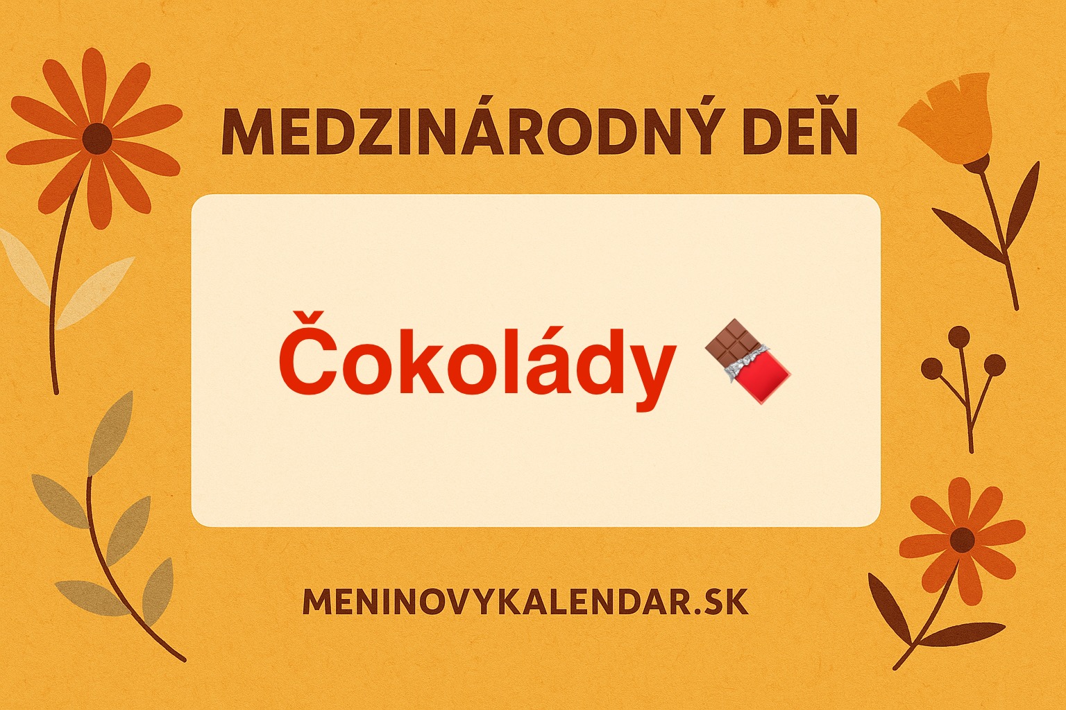 Medzinárodný deň čokolády – 13. september 🍫🌍