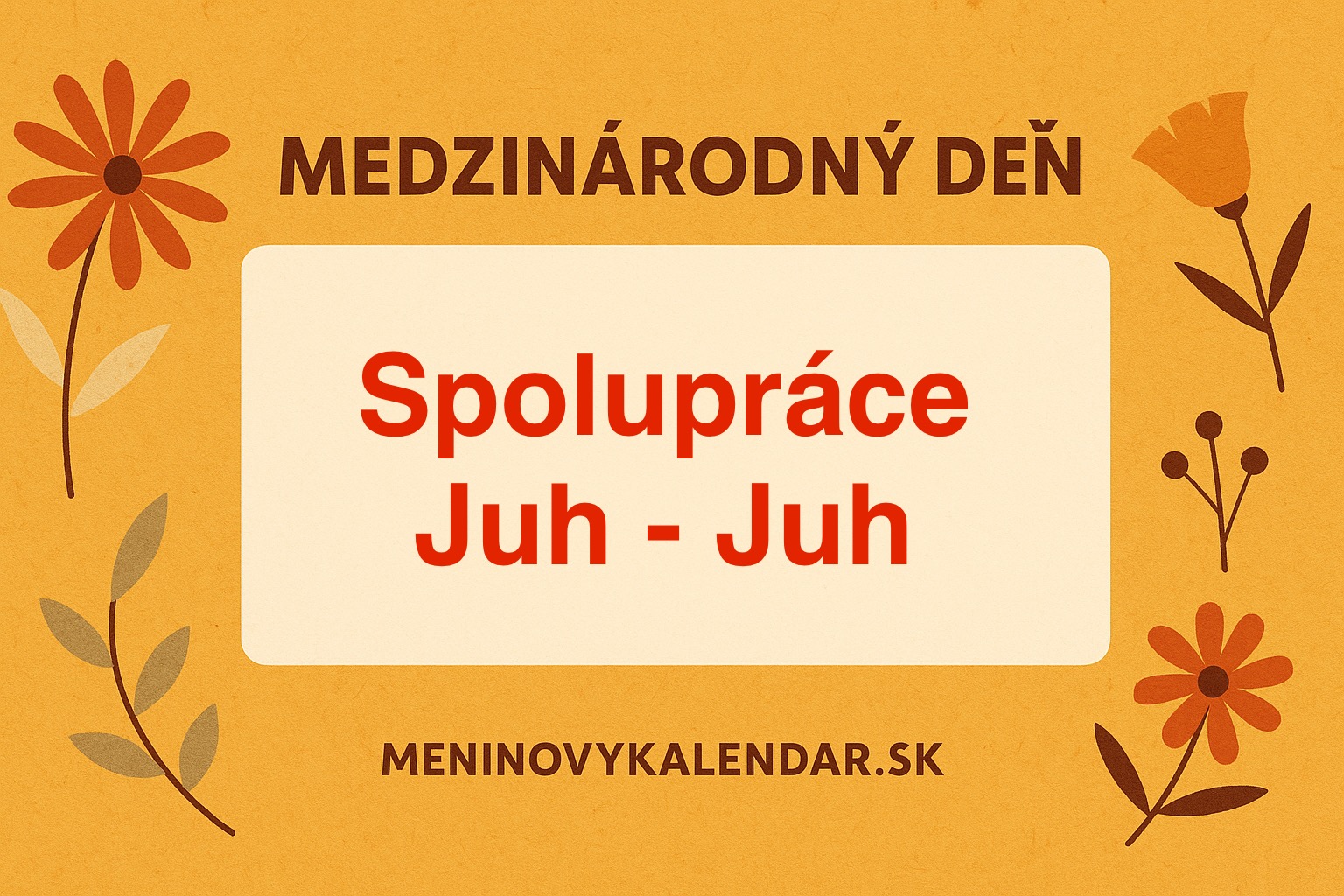 🌍 Medzinárodný deň spolupráce Juh-Juh – 12. september 🌍