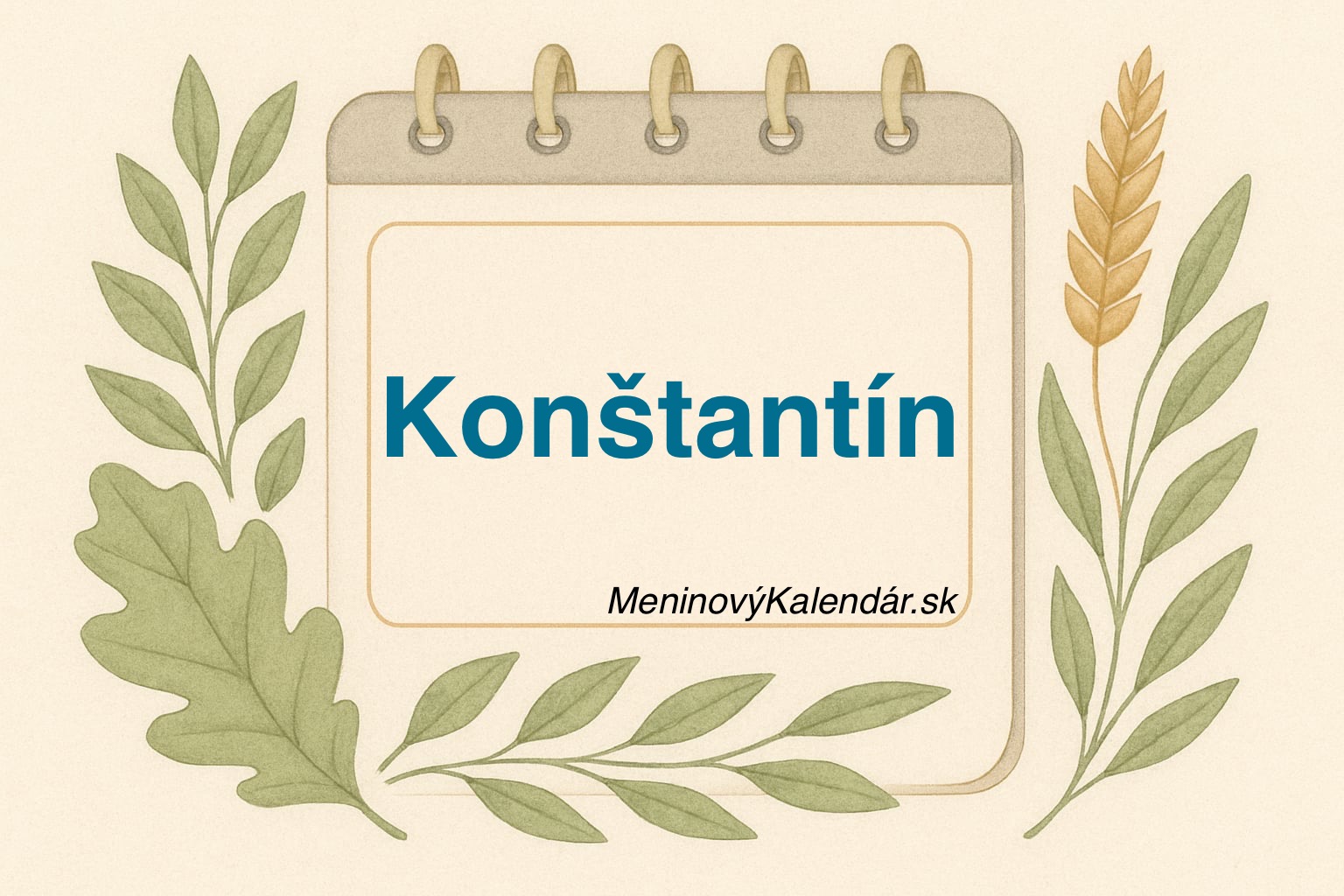 📜 Kedy má meniny Konštantín?