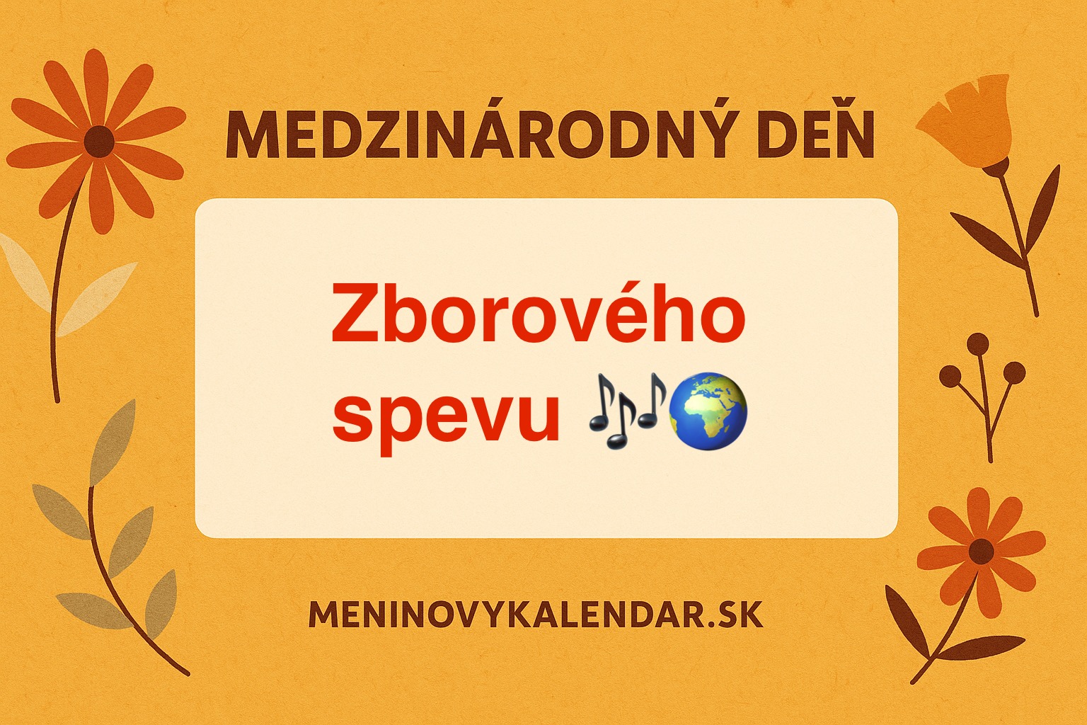 🎶🌍 Medzinárodný deň zborového spevu – druhá nedeľa v decembri (14. december 2025)