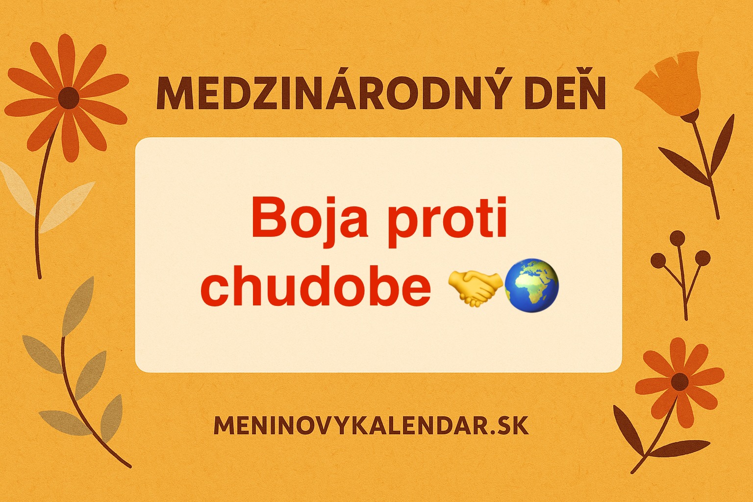 Medzinárodný deň boja proti chudobe (17. október) 🤝🌍