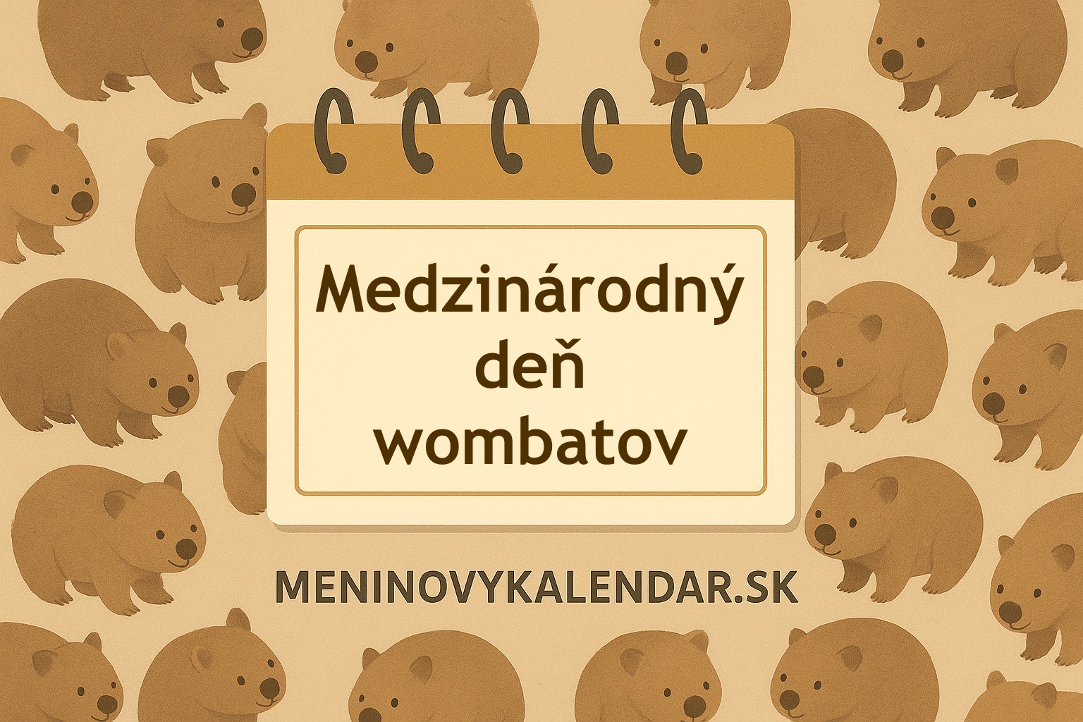 Medzinárodný deň wombatov (22. október) 🦫🌿