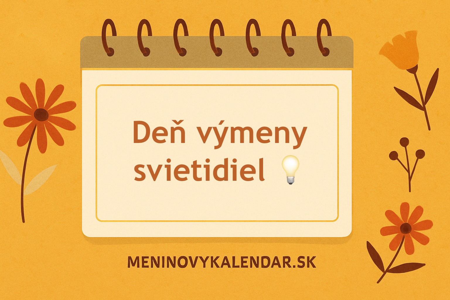💡 Deň výmeny svietidiel – prvá nedeľa v októbri (5. október 2025) 🌍✨