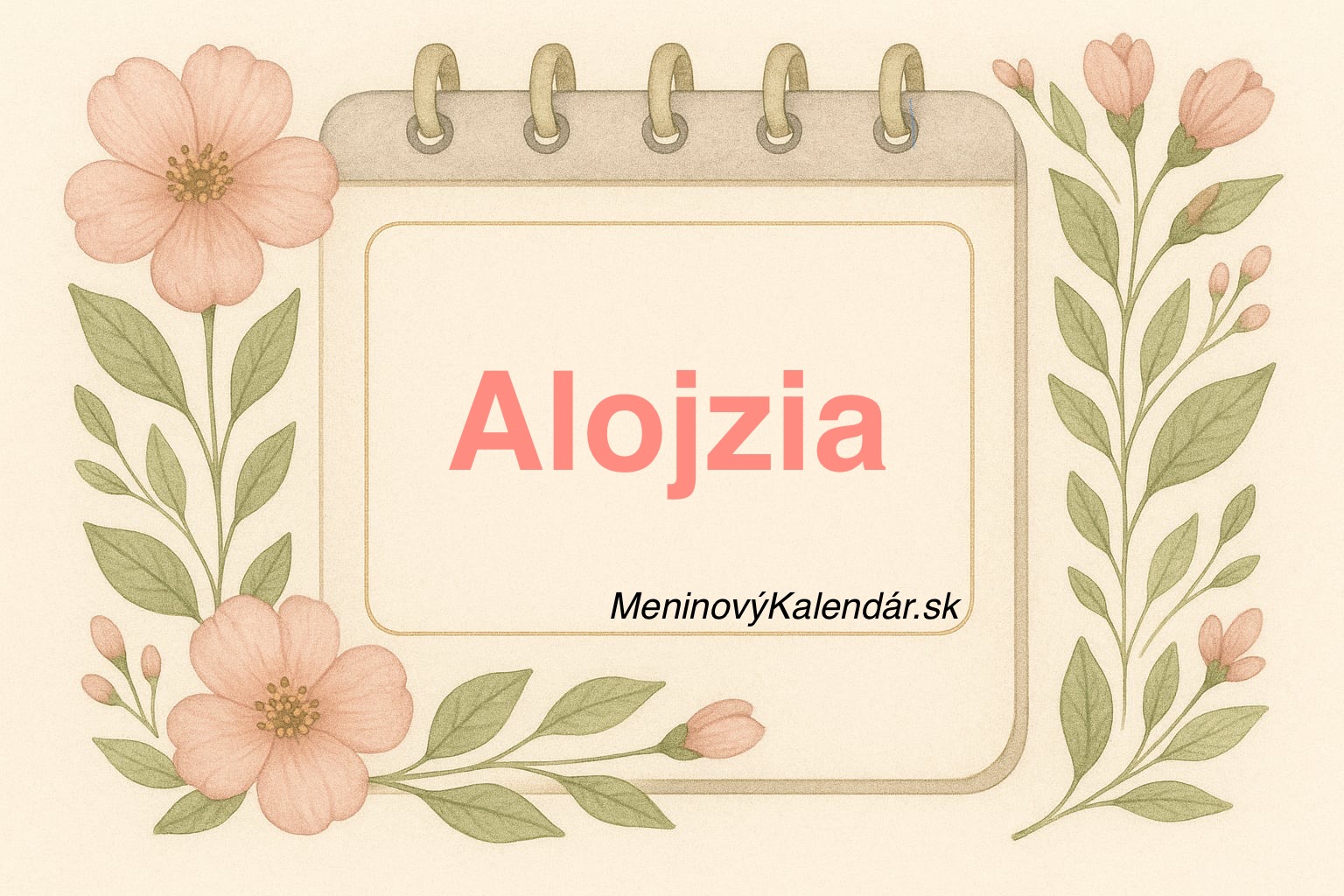 📅 Kedy má meniny Alojzia?