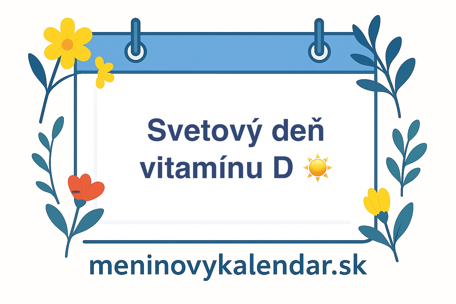 🌞 Svetový deň vitamínu D – Slnečný vitamín pre naše zdravie (2. november) 🌻