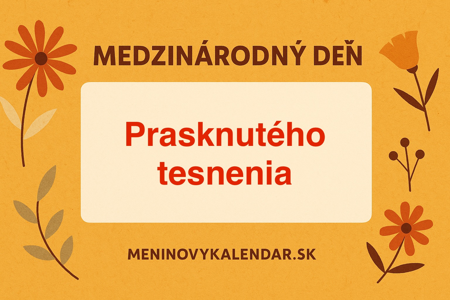 🔧 Medzinárodný deň prasknutého tesnenia – deň, ktorý pripomína význam malých detailov (11. november) 🧩