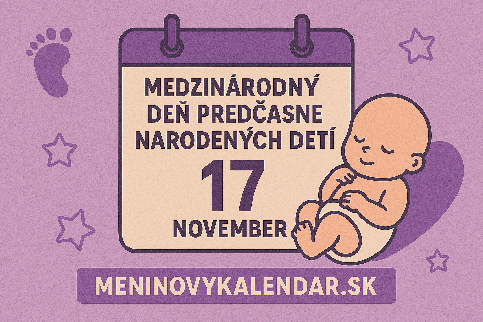 💜 Medzinárodný deň predčasne narodených detí – Deň malých veľkých bojovníkov 👶 (17. november)