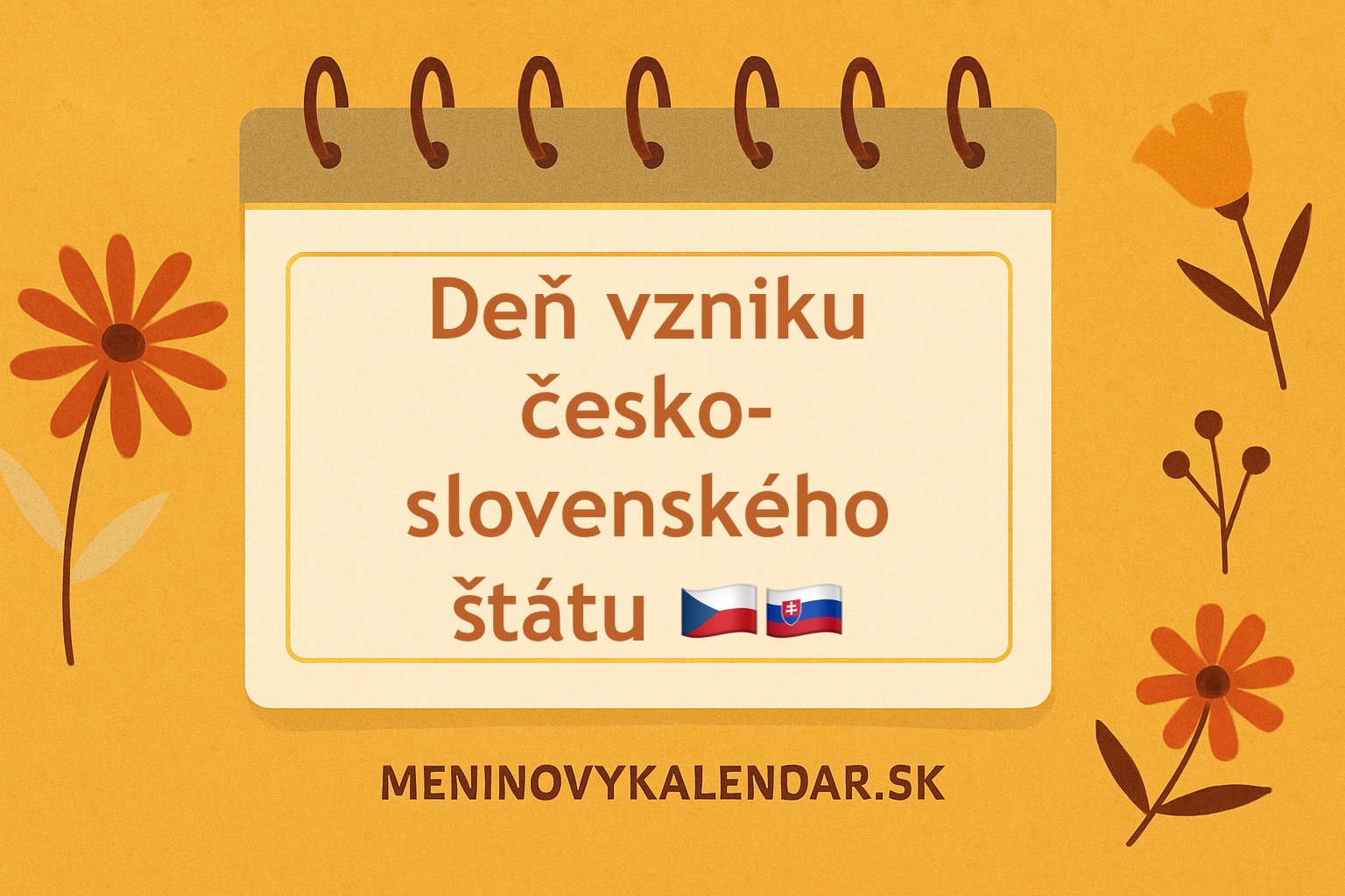 Deň vzniku samostatného česko-slovenského štátu (28. október) 🇨🇿🇸🇰