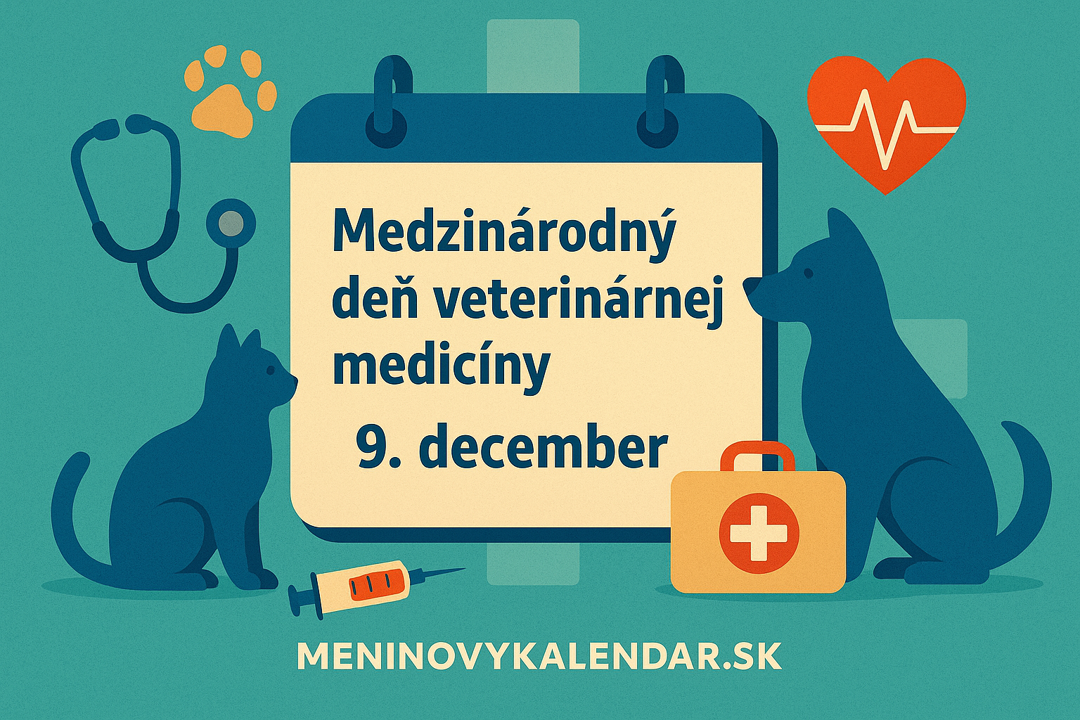 🐾 Medzinárodný deň veterinárnej medicíny – oslava odborníkov, ktorí chránia zdravie zvierat aj ľudí 🌍🐶 (9. december)