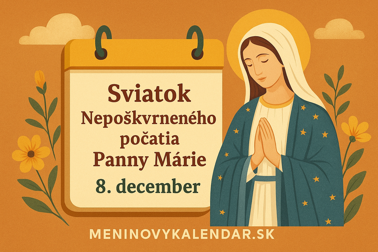 🙏 Sviatok Nepoškvrneného Srdca Panny Márie – deň čistoty, lásky a duchovnej obnovy 💙 (8. december)