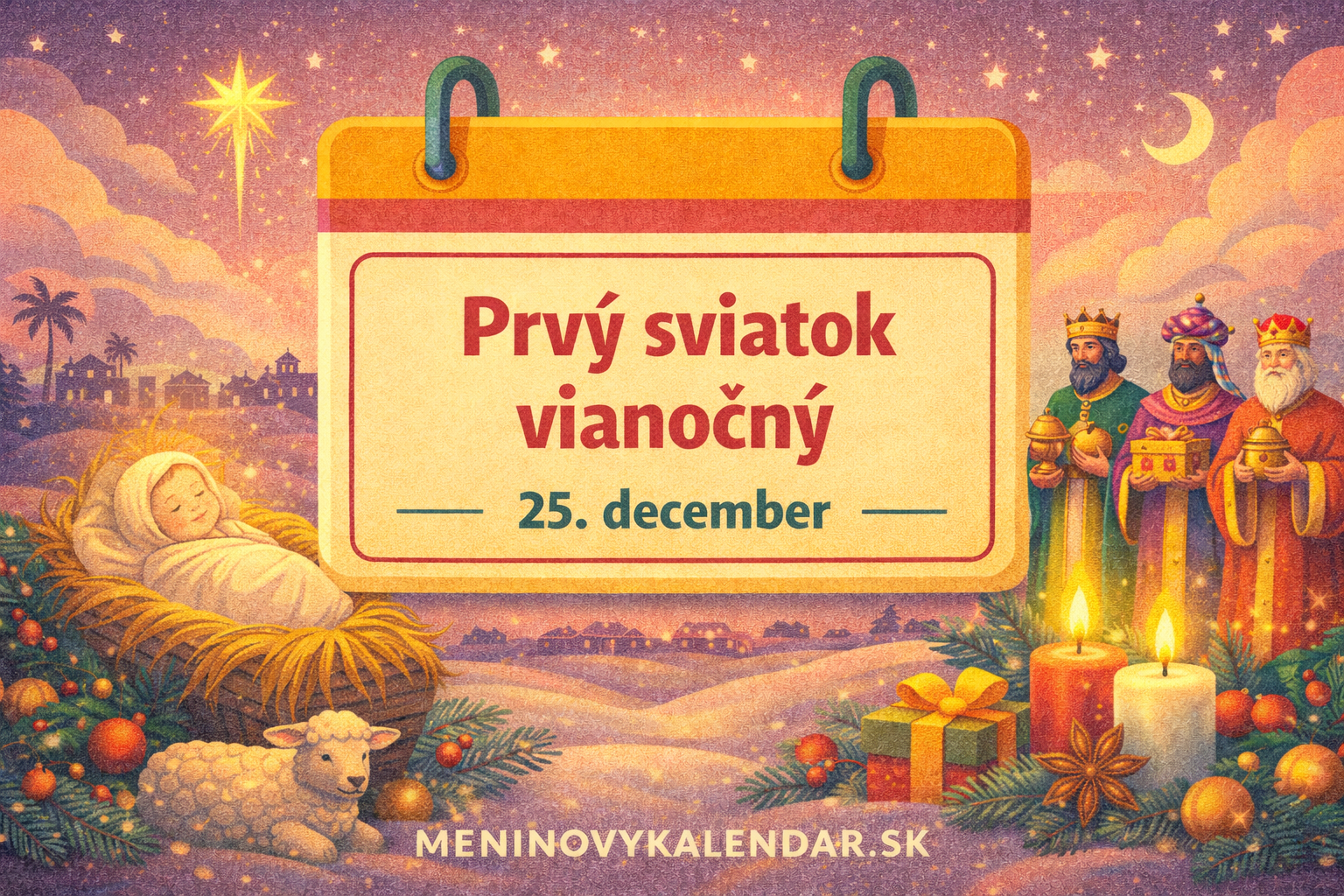 Prvý sviatok vianočný 🎄✨ – deň radosti, pokoja a rodinnej pohody (25. december)