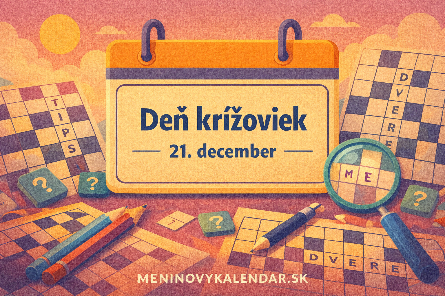 Deň krížoviek 🧩✍️ – sviatok myslenia, slov a radosti z lúštenia (21. december)