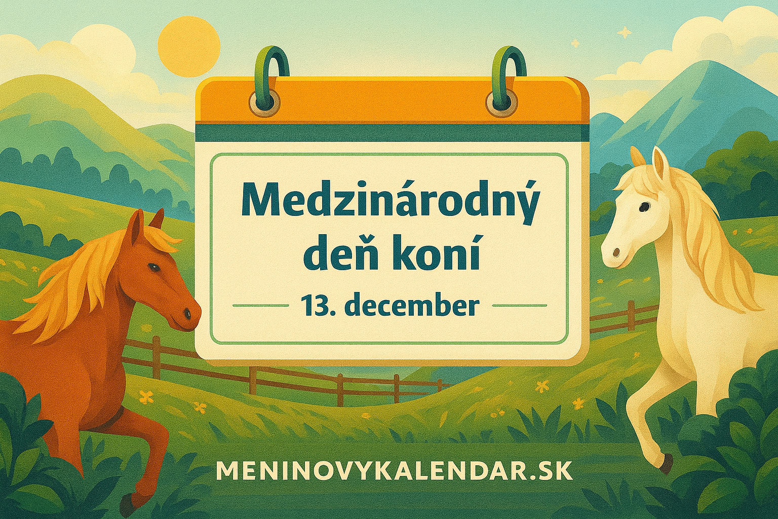 🐎 Medzinárodný deň koní – sviatok ušľachtilých spoločníkov človeka (13. december)