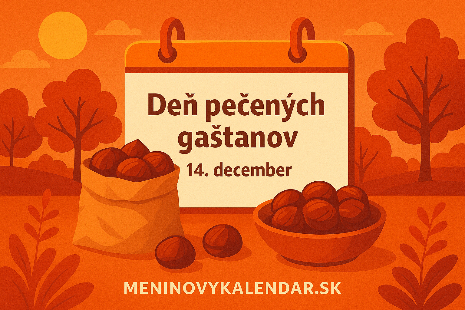 🌰🔥 Deň pečených gaštanov – vôňa jesene, tradície a sladká chuť prírody (14. december)