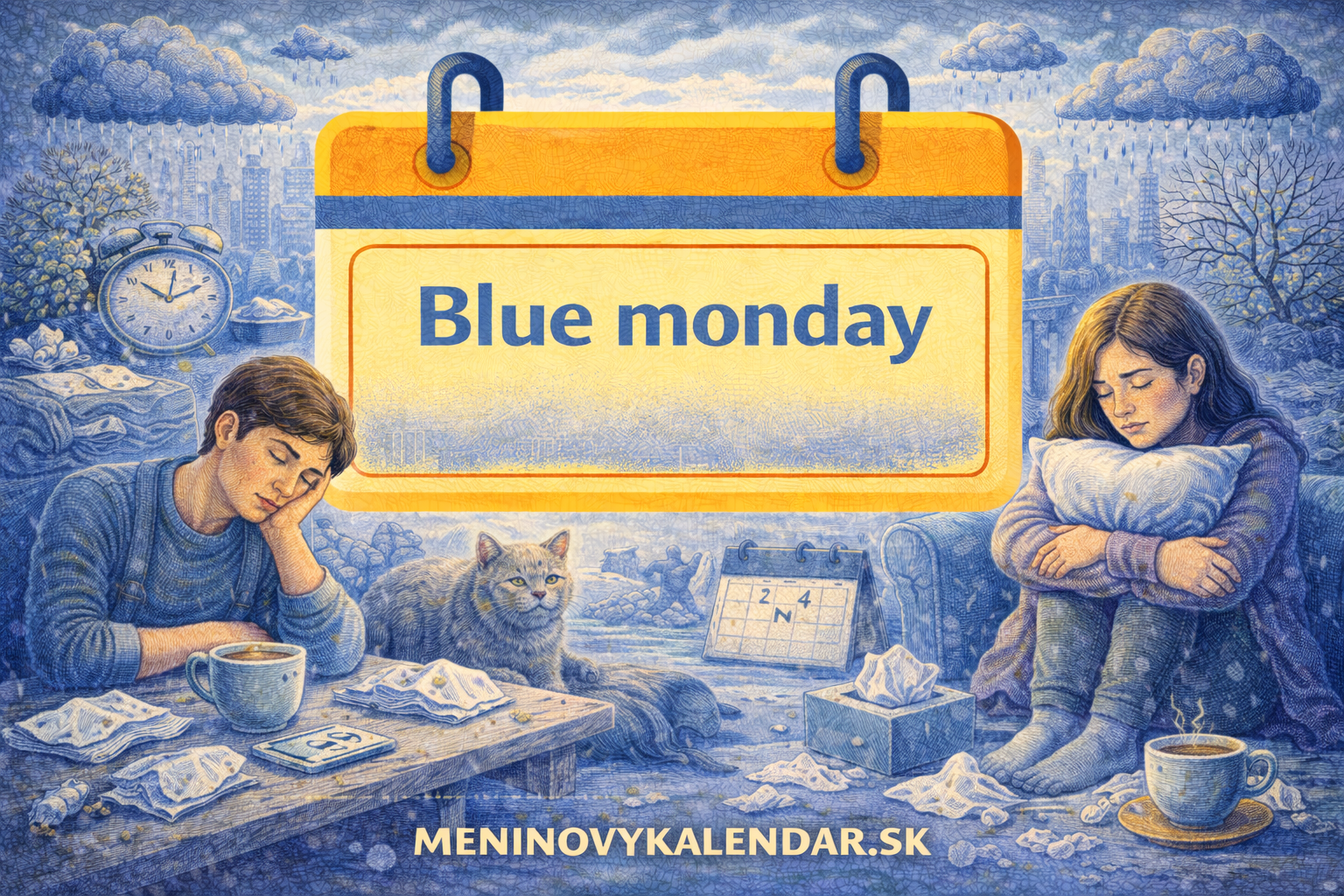 💙 Blue Monday – mýtus, realita a význam najpochmúrnejšieho dňa v roku – tretí pondelok v januári (19. január 2026)