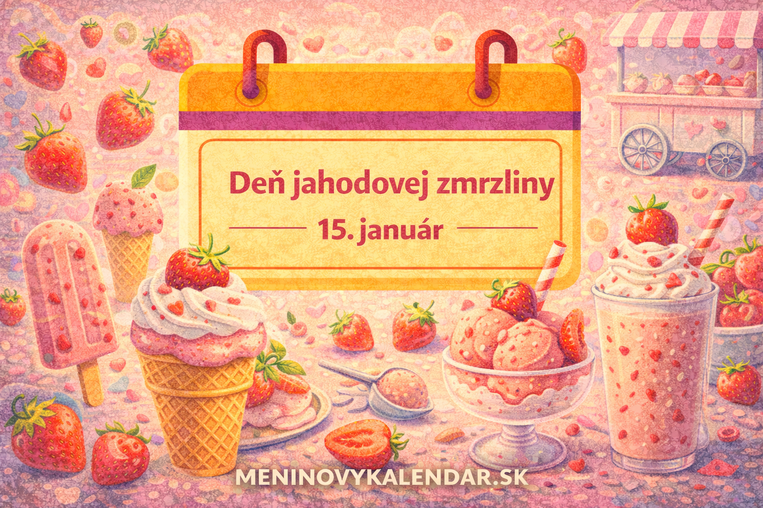 🍓 Deň jahodovej zmrzliny – sladká oslava chuti, radosti a leta (15. január)