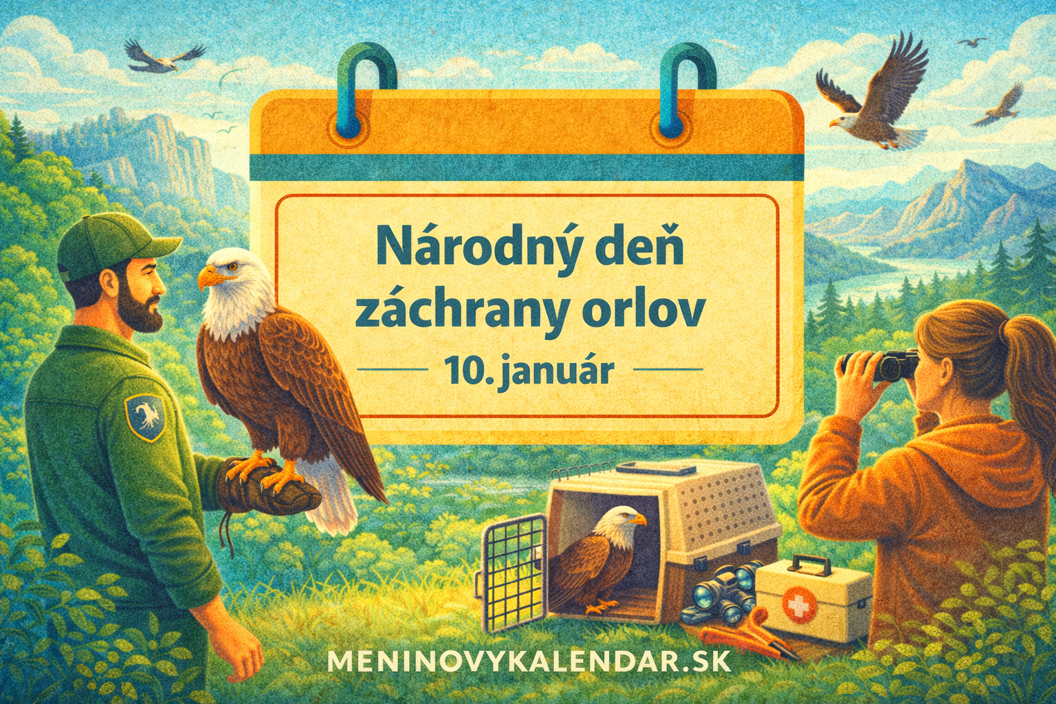 🦅 Národný deň záchrany orlov – ochrana kráľov oblohy (10. január)