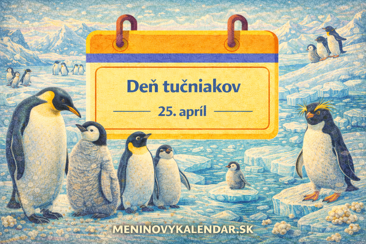 🐧 Deň tučniakov – oslava jedinečných obyvateľov ľadových oblastí (25. apríl)