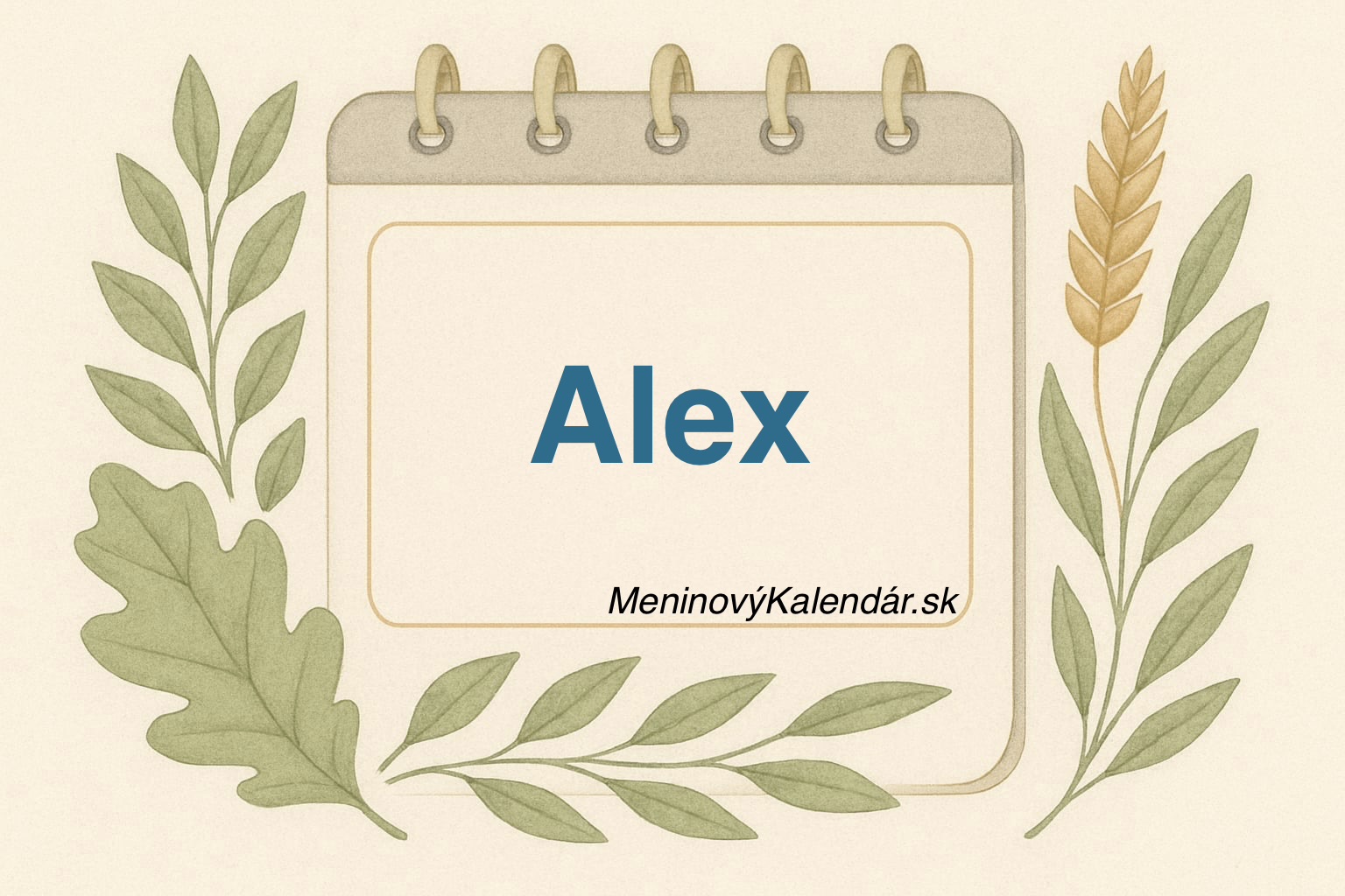 🎉 Kedy má meniny Alex?