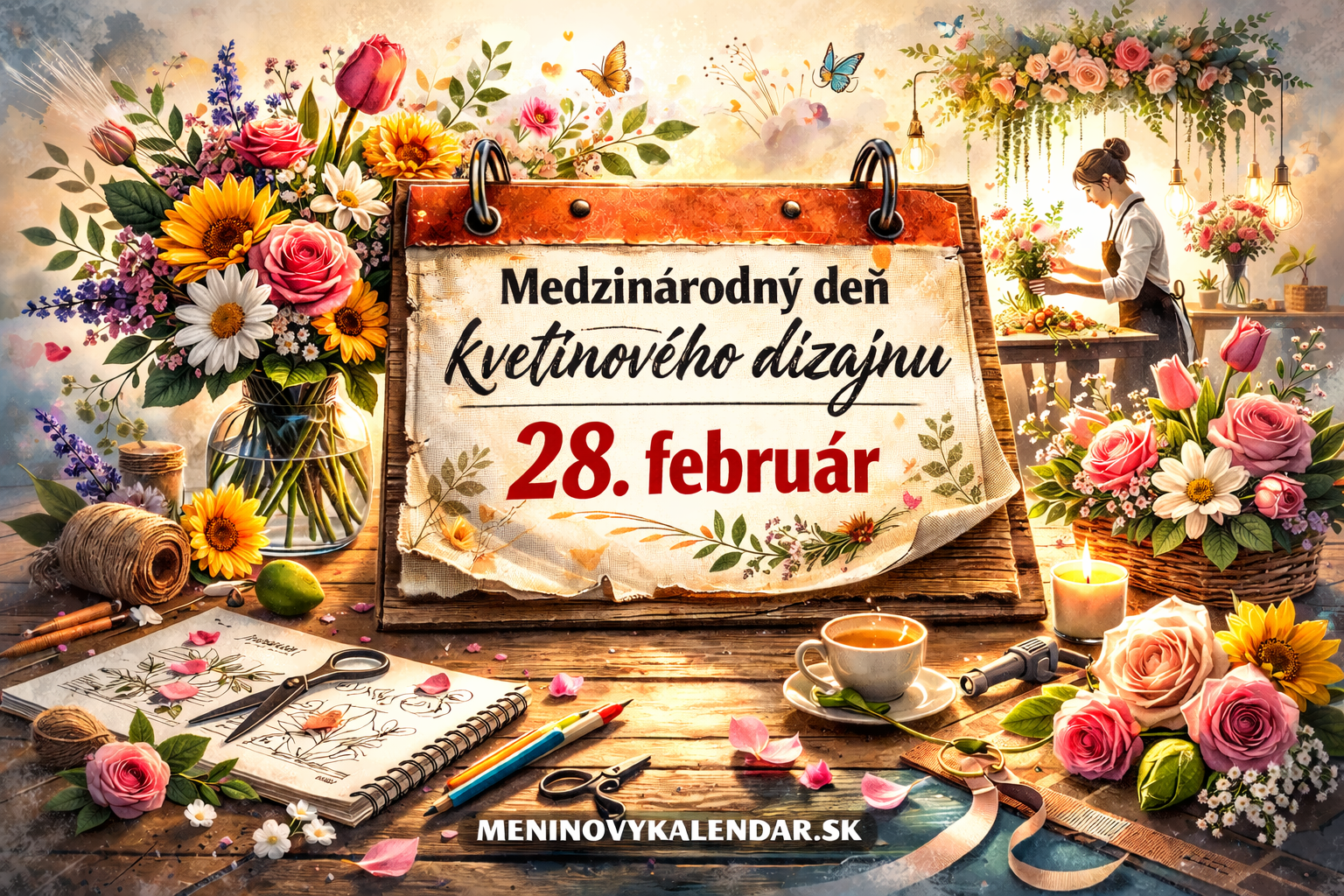 Medzinárodný deň kvetinového dizajnu: Oslava umenia, ktoré vonia a lieči 🌸🎨✨ (28. február)