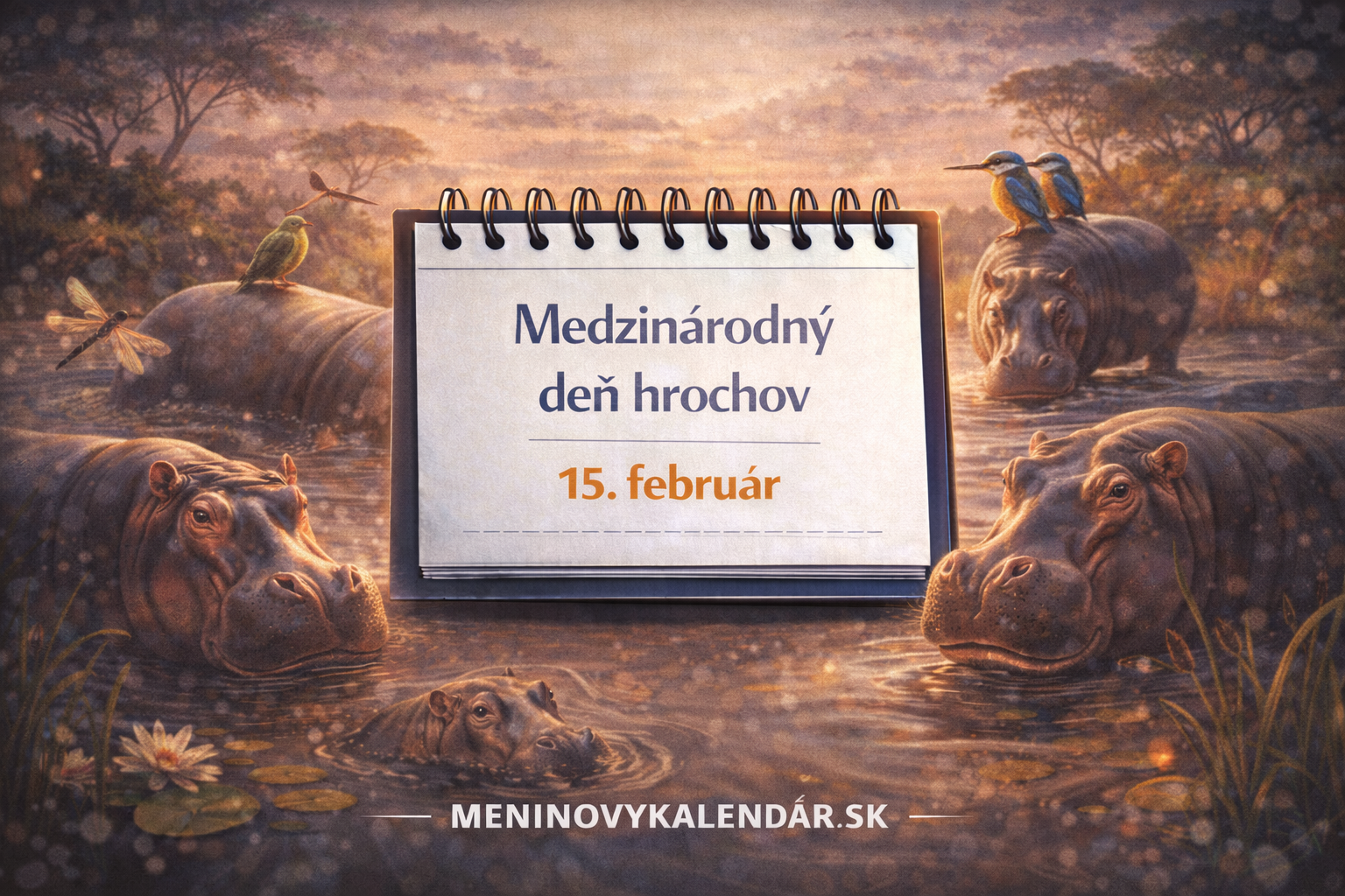 Medzinárodný deň hrochov: Oslava majestátnych obrov a vládcov afrických riek 🦛🌊🌍 (15. február)