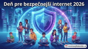 <img src="cesta-k-vasmu-obrazku.jpg" alt="Ilustrácia k Dňu pre bezpečnejší internet 2026 zobrazujúca skupinu ľudí a detí s notebookmi a tabletmi, ktorých chráni žiariaci digitálny štít v kybernetickom meste, s logom meninovýKalendár.sk" title="Deň pre bezpečnejší internet 2026"> 