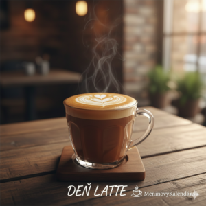 <img src="den-latte.jpg"
alt="Deň latte: Detailný záber na kávu latte art so srdiečkom v sklenenom pohári na drevenom stole s logom MeninovýKalendár.sk"
title="Medzinárodný deň latte - MeninovýKalendár.sk">