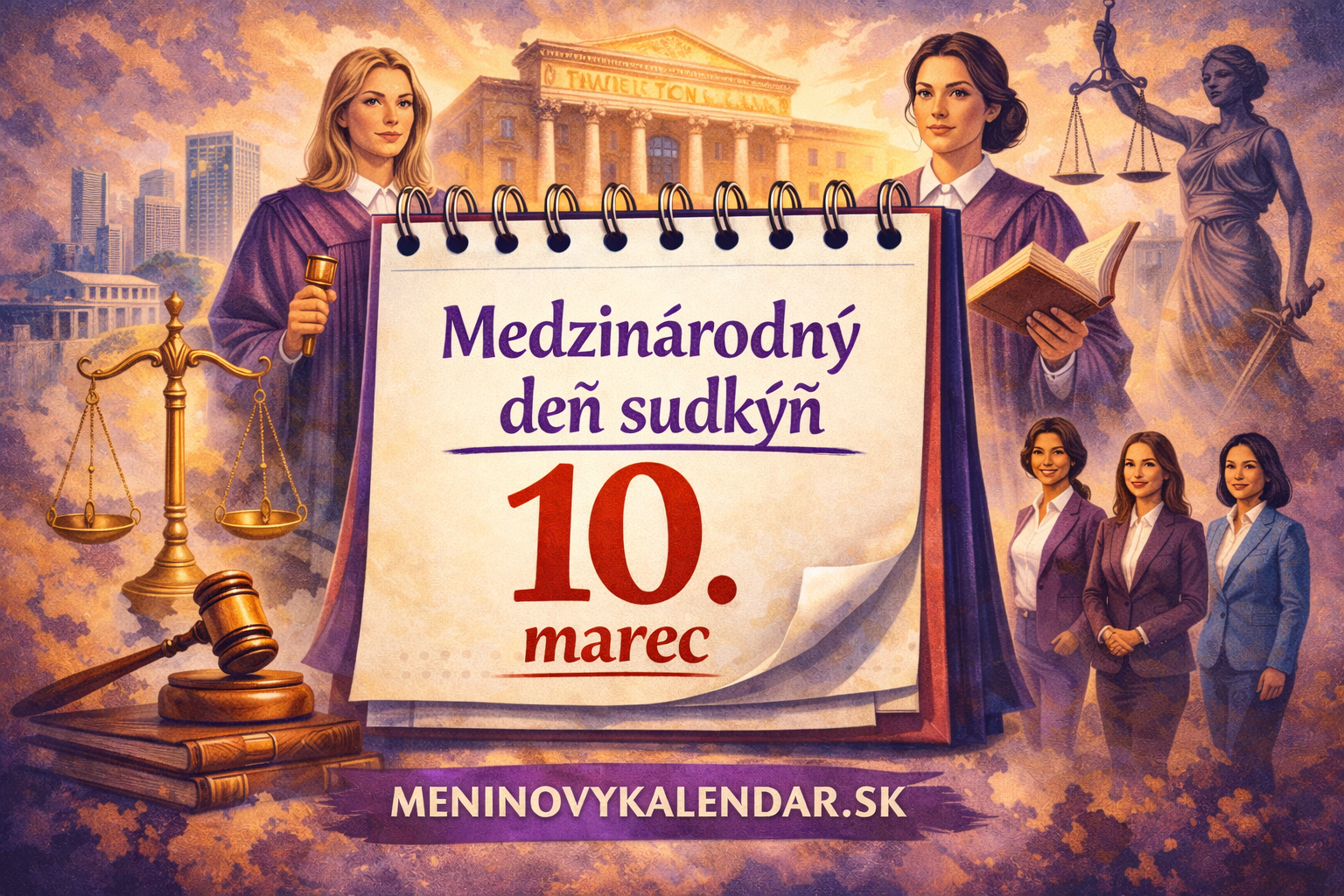 Medzinárodný deň sudkýň: Keď spravodlivosť hovorí ženským hlasom ⚖️👩⚖️✨ (10. marec)