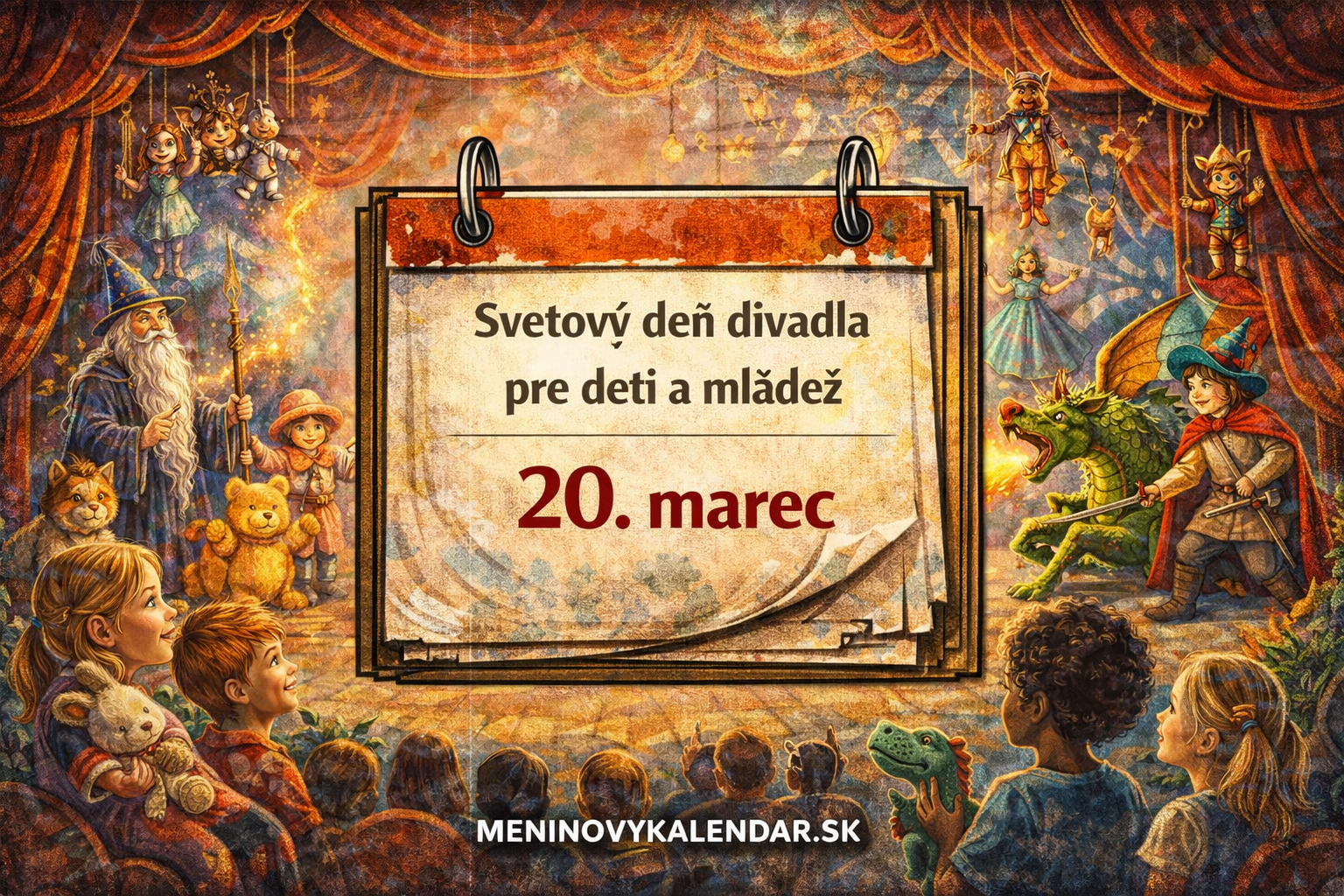 Svetový deň divadla pre deti a mládež: Keď sa otvárajú brány do sveta fantázie 🎭✨👶 (20. marec)