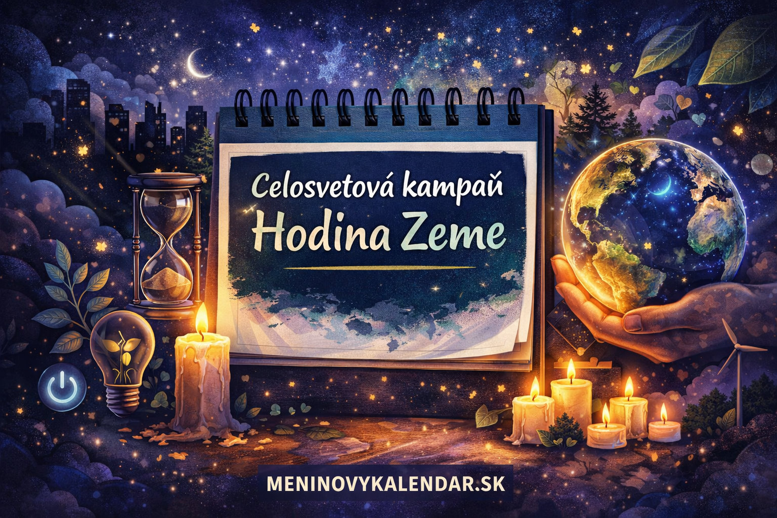 Hodina Zeme: Keď tma rozsvieti nádej pre našu spoločnú budúcnosť 🌍🕯️🌑 – posledná marcová sobota (28. marec 2026)