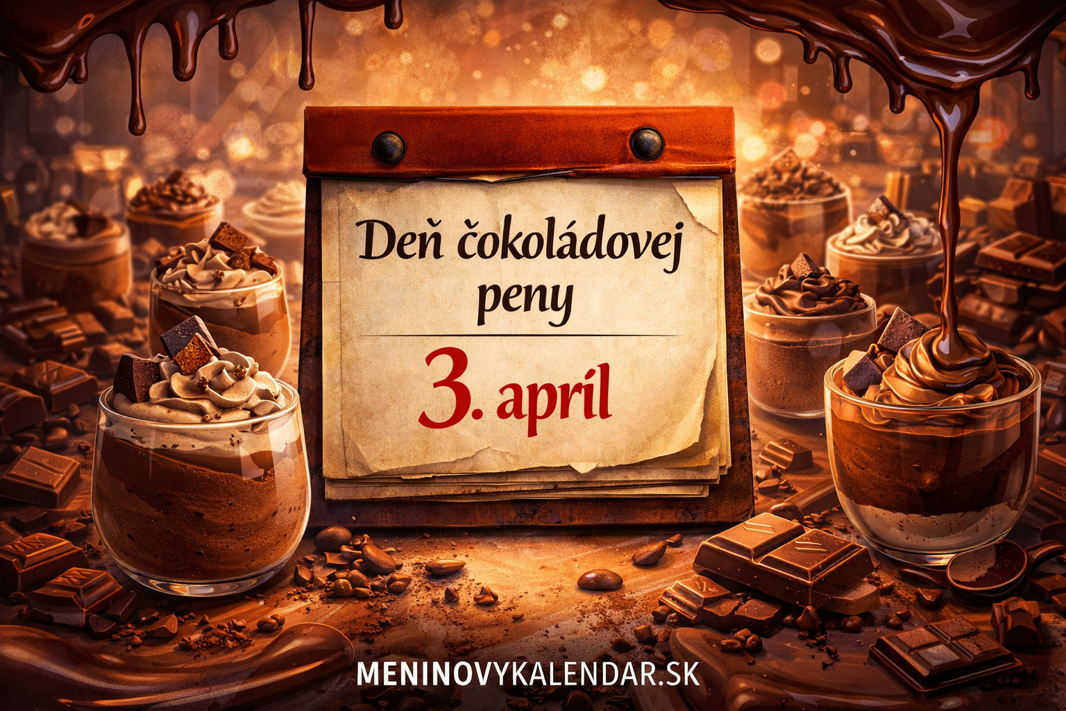 Medzinárodný deň čokoládovej peny: Oslava nadýchaného neba v pohári 🍫☁️🥄 (3. apríl)