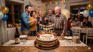 <img src="cesta-k-obrazku.jpg"
alt="Blahoželanie k meninám pre Kazimíra (4. marec): Detailná slávnostná torta s ovocím a nápisom na stole, v pozadí sa radujúci ľudia na oslave s balónmi a dekoráciami. Dole je uvedený web MeninovýKalendár.sk."
title="Meniny Kazimír - 4. marec">