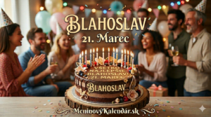 <img src="meninove-prianie-blahoslav.jpg" 
     alt="Slávnostná čokoládová torta s nápisom Blahoslav a dátumom 21. Marec na pozadí s veselou oslavou a odkazom MeninovýKalendár.sk" 
     width="100%" 
     height="auto">
