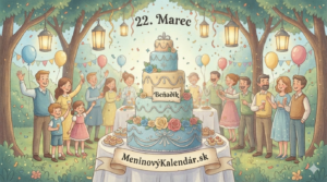 <img src="prianie-benadik.jpg" alt="Prianie k meninám pre Beňadika s veľkou modrou tortou, oslavou v prírode a textom 22. marec">