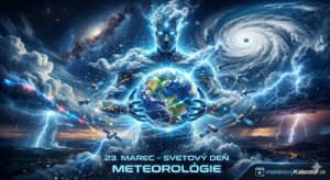 <img src="cesta-k-vasmu-obrazku.jpg"
alt="Futuristická vizualizácia k Svetovému dňu meteorológie. Ústrednou postavou je Vládca počasia, vytvorený z digitálnych dát, elektrických obvodov a mrakov, ktorý drží v rukách rotujúcu planétu Zem. Okolo Zeme krúžia satelity a blesky. V spodnej časti je nápis: 23. marec – Svetový deň meteorológie. V pravom dolnom rohu je logo meninovýKalendár.sk."
title="Svetový deň meteorológie - Vládca počasia">