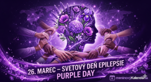<img src="cesta-k-vasmu-obrazku.jpg"
alt="Moderná vizualizácia Sily fialovej k Svetovému dňu epilepsie. V strede je čierna silueta hlavy z profilu, vyplnená kvitnúcimi fialovými kvetmi a jemnými elektrickými výbojmi symbolizujúcimi neurónovú aktivitu. Okolo siluety sa spájajú ruky ľudí rôznych rás do kruhu solidarity. Pozadie dopĺňa mapa sveta a fialové abstraktné línie. V spodnej časti je nápis: 26. MAREC – SVETOVÝ DEŇ EPILEPSIE, PURPLE DAY. V pravom dolnom rohu je logo meninovýKalendár.sk."
title="Svetový deň epilepsie - Purple Day">