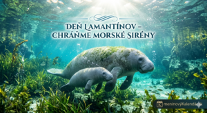 <img src="cesta-k-vasmu-obrazku.jpg" alt="Realistická a upokojujúca vizualizácia Lamantínej rodinky. Matka lamantína s mláďaťom pokojne plávajú v priezračnej tyrkysovej vode, ktorú pretínajú žiarivé slnečné lúče. Pod hladinou sa nachádza bohatá riečna vegetácia a drobné rybky. V hornej časti je nápis: DEŇ LAMANTÍNOV – CHRÁŇME MORSKÉ SIRÉNY. V pravom dolnom rohu je umiestnené logo meninovýKalendár.sk." title="Deň lamantínov – Chráňme morské sirény"> 