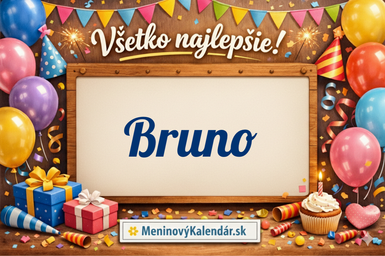 Všetko najlepšie, Bruno! 🐻 Kompletný sprievodca meninami, prianiami a tipmi na darčeky